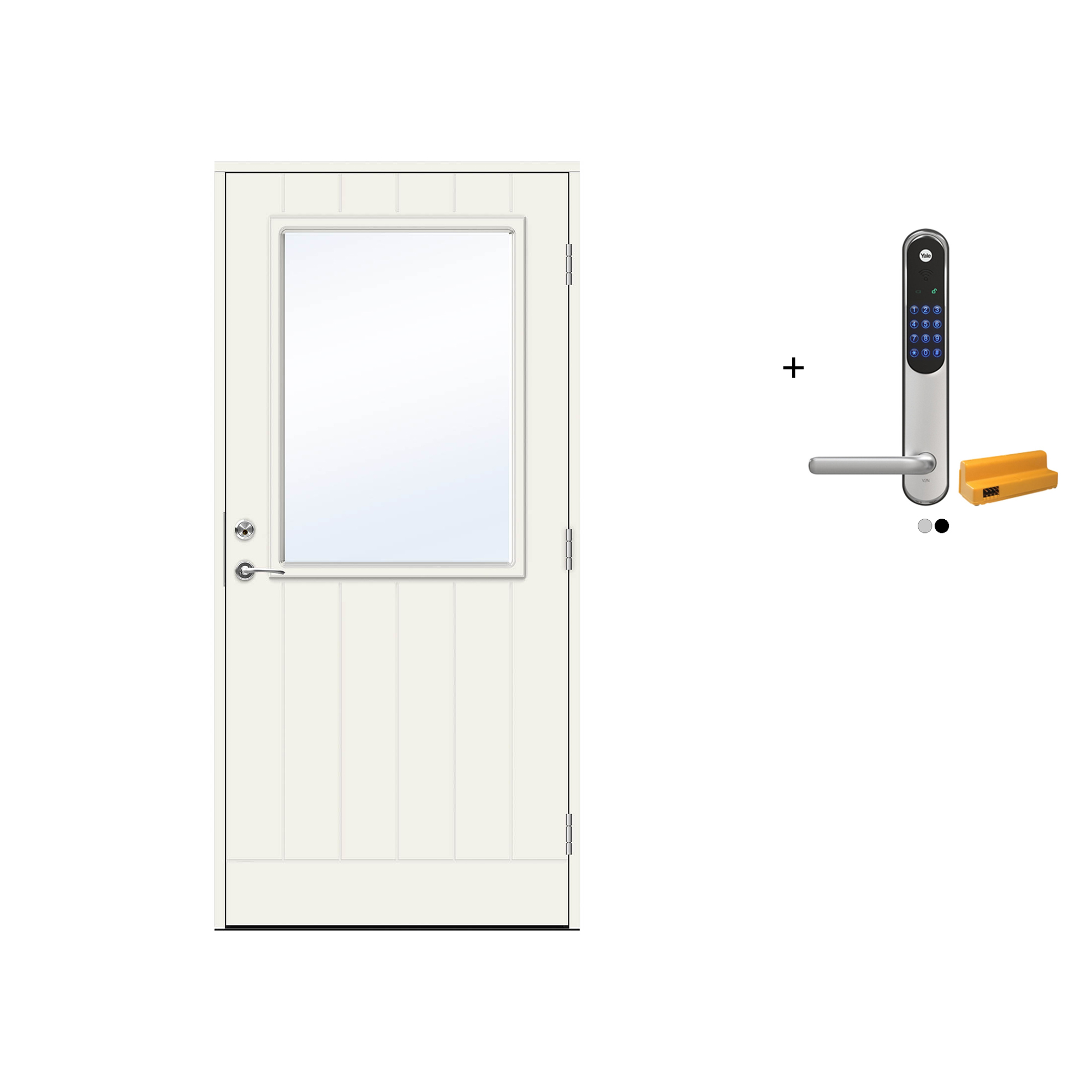Ytterdør Swedoor Advance-Line Vision Astra med Yale Doorman Classic Home